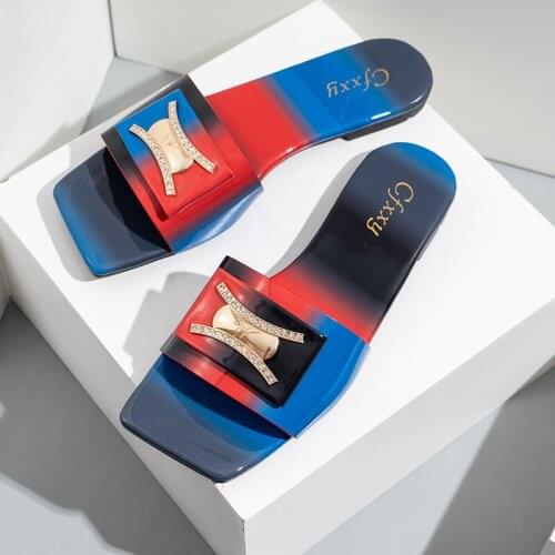 Womens Slippers Sandals 2021 Sliders Shoes Flat Summer Luxury for Woman Kawaii Rubber Flip Flops Beach New Flop Slides 2020