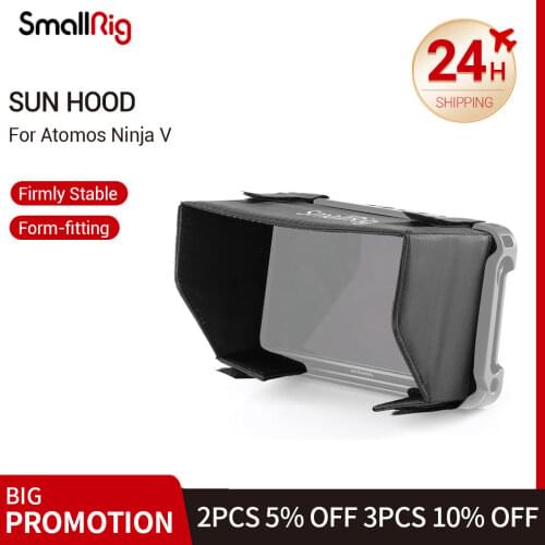 SmallRig Monitor Sun Hood for Atomos Ninja V 5" 4K Recording Monitor Cage Screen Sun Shield Hood -2269