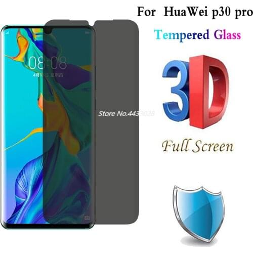 Tempered Phone Glass For Huawei P30 Pro P30pro Full Cover Screen Protector UV Liqiud Anti Glare Peening Protective Film Glass