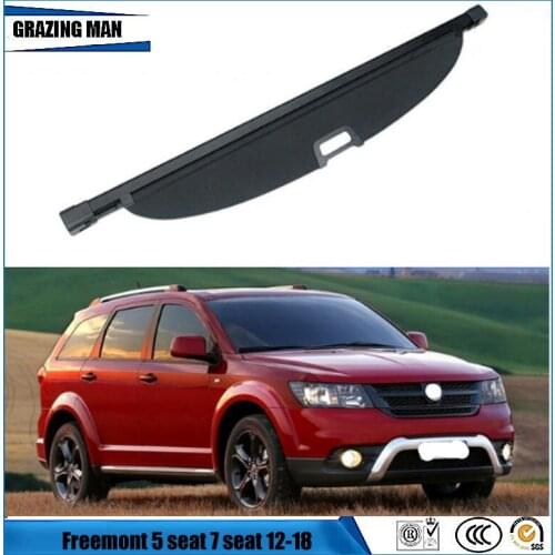 Car Rear Trunk Security Shield Cargo Cover For Freemont 5 seat 7 seat 2012-2018 High Qualit Auto Accessories