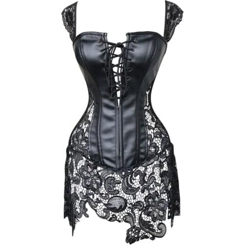 Women PU Leather Waist Cincher Underbust Corset Body Shaper Shpewear SSY-003