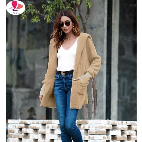 2018 Spring Autumn Women High-end Sweater Jacket Long Coat Womens Hooded Winter Abrigos Mujer Invierno 2018 Open Stitch