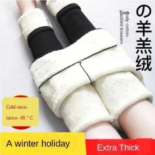 Loose size Warm Women Velvet Winter Legging Ankle-Length Keep Warm Pants High Waist Loose size Women Leggings Fitness Pants