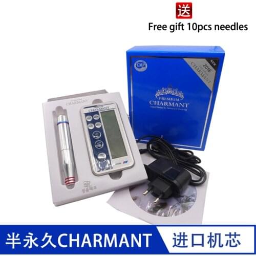 1 set Electric Digital Tattoo Machine Permanent Makeup machine For Eyebrows Lips Body Tattoo Cosmetic Kits Make Up Micro Needle