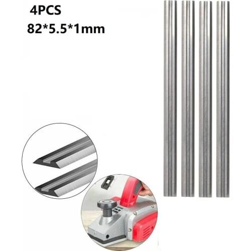4pcs Carbide Planer Blade 82x5.5x1mm Reversible Wood Planer For Woodworking New And High Quality