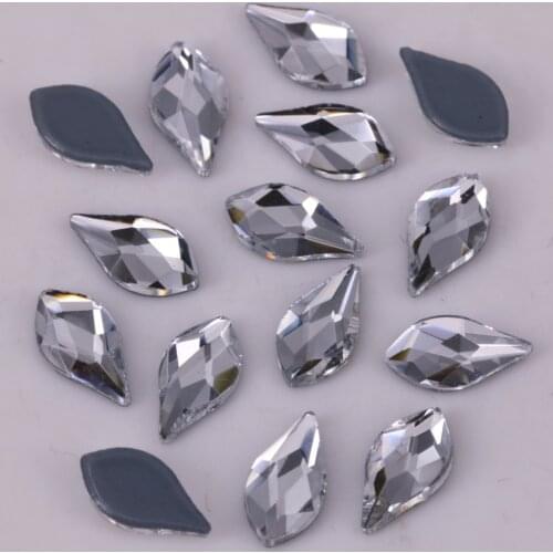 Free Shipping! High Quality 4x8mm Crystal Clear Flame Hotfix Rhinestones / Iron On Flat Back Crystals
