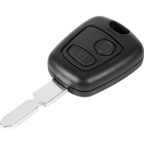 2 Buttons Uncut Blank Blade Remote Auto Car Key Fob Shell Case Replacement For Peugeot 406 Key Shell Car Accessories Black HOT