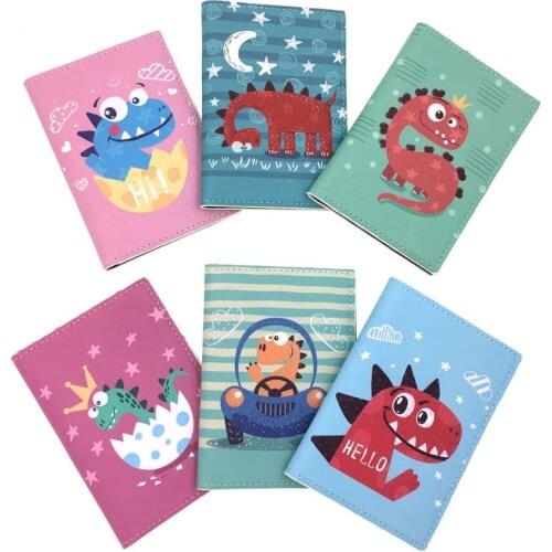 6 Colors Cute Dinosaur Travel Passport Case ID Card Cover Passport Holder Protector Organizer Travel Super Quality Card Holder