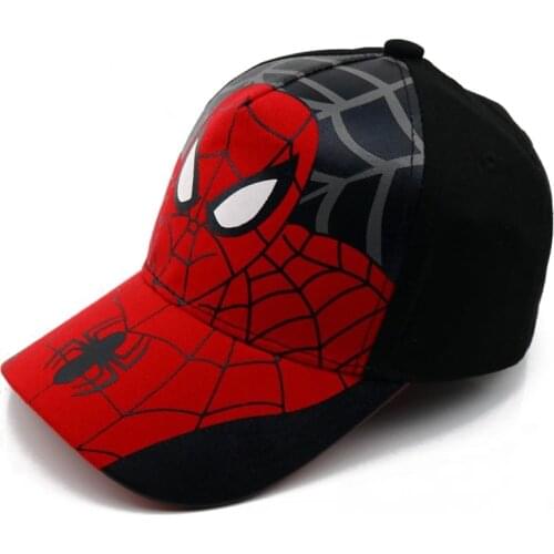 Marvel Anime Figure Spiderman Kids Caps Hat for Boy Travel Caps Spiderman Baby Caps Cartoon Fashion Adjustable Cap Figure Gift