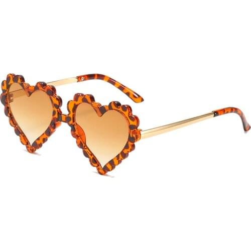 Kids Heart Flowers Sunglasses Heart Cute Eye Wear Fashion Children Classic Metal Cartoon Sun Glasses Beach EyeGlasses