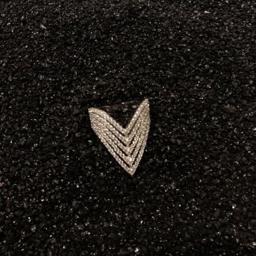 Europe & American original 925 sterling silver shiny zircon wishbone open ring 2021 women fashion DIY jewelry gift free shipping