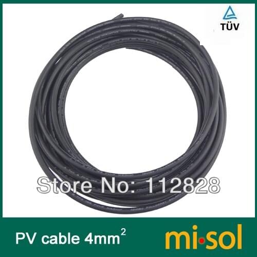10 meter of 4.0mm2 Photovoltaic cable, TUV cable for PV Panels Connection, PV Cable, Solar System Cable