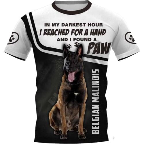 Belgian Malinois 3D Printed t shirts women for men Summer Casual Tees Short Sleeve T-shirts Funny Animals Short Sleeve 02