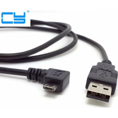 2PCS Micro USB to USB Cable Male to Male Data Charge Cable 1M Right Angled 90 Degree for camera smartphone tablet Samsung Nokia