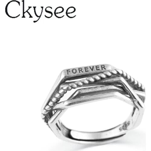 Fashion 925-Sterling -Silver Woven Forever Ring Adjustable Opened Ring For Woman Fashion Charms Jewelry Birthday Gift