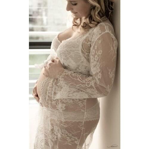 Lace Sexy Maternity Photography Props Pregnancy Dress Photography Clothes Maternity Dresses For Photo Shoot Pregnant Women