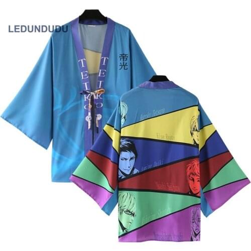 Kuroko no Basket TEIKO Chiffon Pajamas Cloaks Akashi Seijuro Cosplay Costume Kuroko Tetsuya Yukata Kimono Coat Bathrobes Shirts