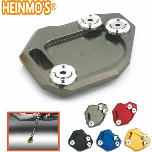 Motorcycle Gray Foot Side Stand For F800GS F 800 GS 2008-2013 2014 2015 Motorcycle CNC Kickstand Extension Pad Support Plate
