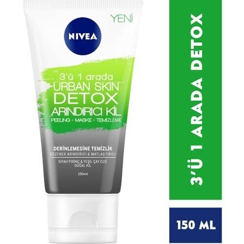 Nivea Urban Skin Detox 3'ü 1 In Purifying Clay 150 ml