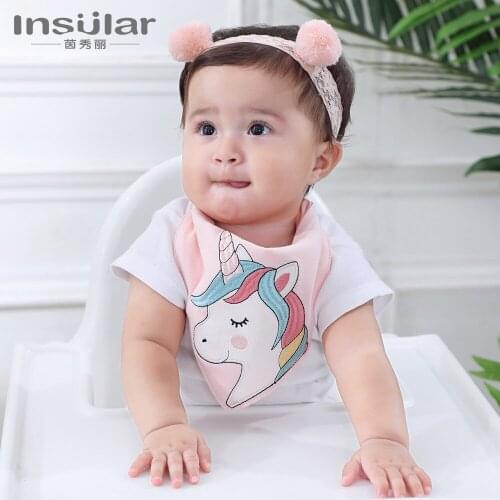 2020 Brand New 3pcs/lot Infant Kids Baby Unisex Feeding Saliva Towel Dribble Triangle Bandana Bibs Burp Cloths Baby Gifts