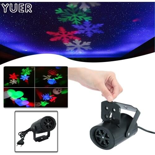 NEW Christmas Halloween Wedding Pattern LED Light Projection Snowflake Love Lamp DJ Disco Stage Party Prom Confession Bar Club