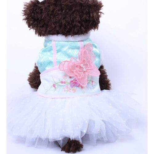 Princess Pet Dog Dress Hoodie Flower Butterfly Coat Jacket For Dogs and Cats Small Medium Large Tang Costume Style