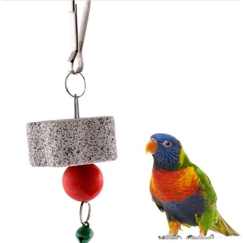 Parrot Mouth Grinding Stone Cage Toy Molar Stone Parakeet Cockatiel Toy Mineral 4cm Parrot Mouth Grinding Stone