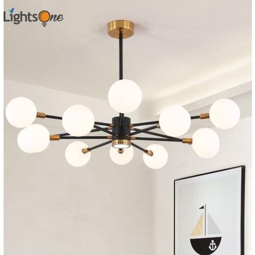 Nordic modern LED personality creative bedroom living room dining room pendant lamp glass magic bean molecular pendant lights