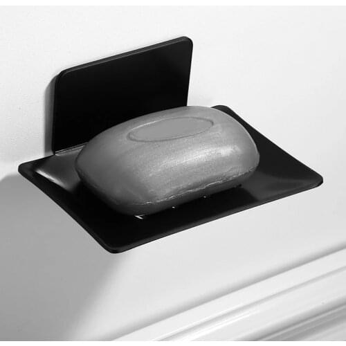 Soap Storage Rack No Drilling Wall Mounted Soap Holder Soap Sponge Bathroom Accessories Drain Soap Dishes Self Adhesive