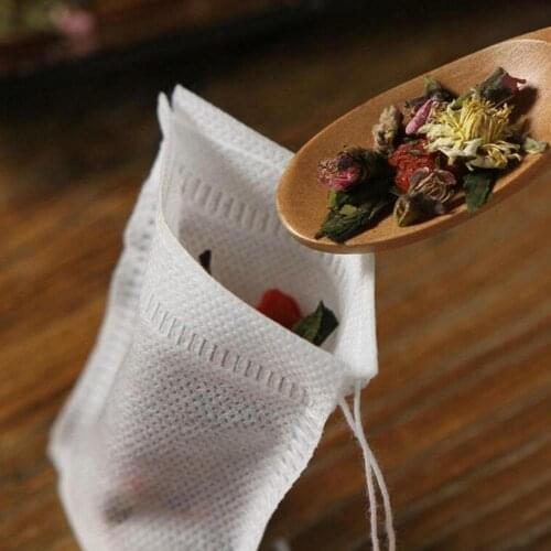 400PS Empty Teabags String Heat Seal Filter Paper Herb Loose Tea Bag Tea Bolsas de te Food Grade Teabags 7X9CM Non-Woven Fabrics