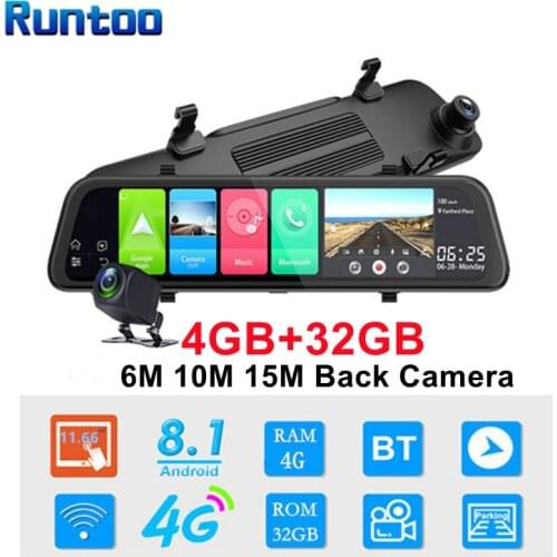 Dashcam Car DVR Android 4G 12 Inch Rear View Mirror HD 1080P GPS Navigation Auto Video Recorder Dash Cam Camera ADAS WIFI