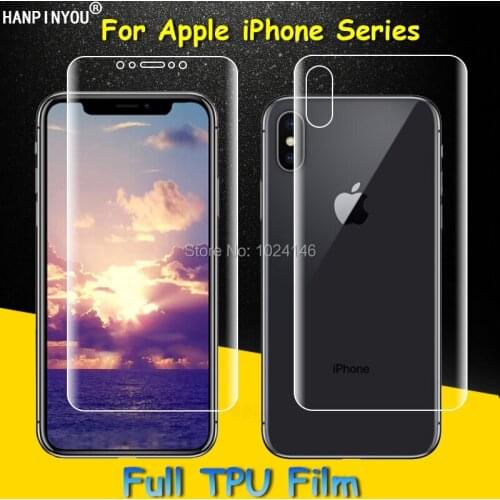 Front / Back Full Coverage Clear Soft TPU Film Screen Protector For Apple iPhone X XS MAX XR 6 6s 7 8 Plus SE (Not Glass)