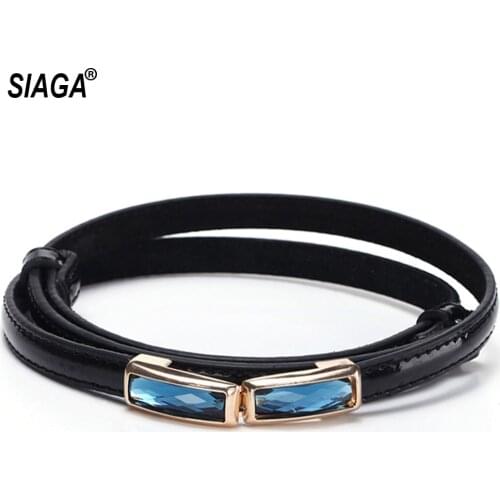 Ladies Genuine Leather Decorative Dresses Womens Belt Simple Hook Buckle Skirt Fashion Slim Belts for Women FCO181
