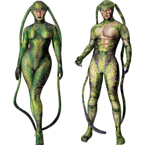Printing Role-Playing Housefly Adult Women Men Jumpsuit Personality Fashion Performance Tight Elastic Bodysuit Halloween Costume