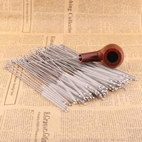 10pcs/set Nylon Tobacco Pipe Brush Cleaner Straw Sucker Tube Smoking Pipe Cleaning Tool