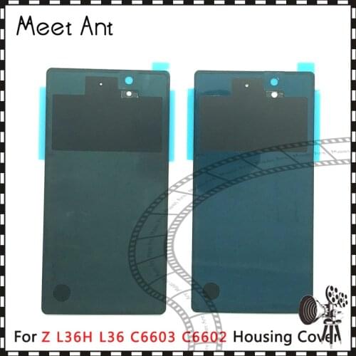10pcs/lot high quality For Sony Xperia Z L36H L36 C6603 C6602 Back Housing Battery Cover Door Rear Cover