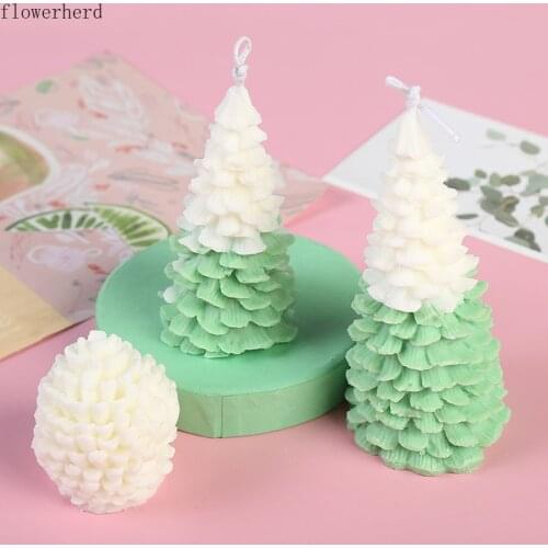 3D Christmas Tree Pine Cone Mold Fondant Cake Silicone Mold Cake Decorating Tools DIY Candle Mold Christmas Decoration