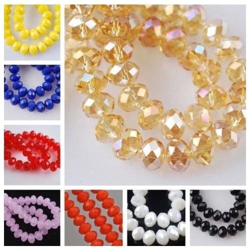 4mm 500pcs/lot loose strand Mixed white black Faceted Rondelle Glass Crystal Beads curtains Bracelet jewelry DIY accessory cg34
