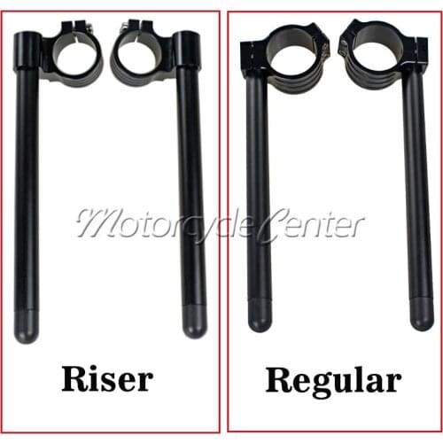 45mm Clip Ons Riser Regular Clip-on Fork Tube Racing CNC Handlebars For 1997-2003 Suzuki GSXR600 K1 K2 GSX-R GSXR 600 Black