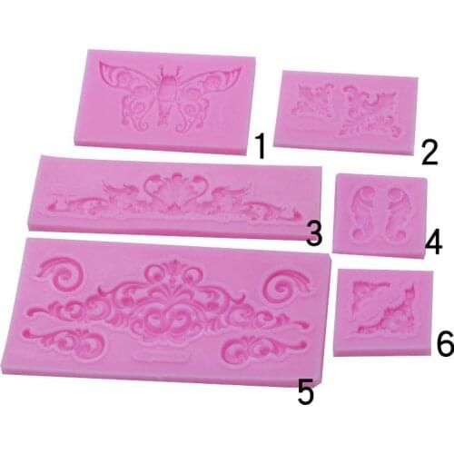 6.2*4*0.5CM DIY Sugar Craft Cake Home Party Lace Cake Silicone Mold Fondant Mold Cake Decorating Tools Gum Paste Mold