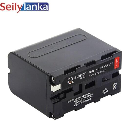 6600mAh for sony NP-F970 F960 Battery MC1500C 190 198P nx3 z7c Camera Camcorder 7.4V DSC-CD250 DSC-CD400 DSC-D700 DSC-D770