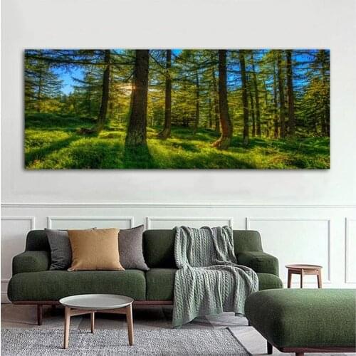 Diamond Embroidery Natural scenery, green forest Full Square round Diamond Mosaic Rhinestones Painting Cross Stitch A657