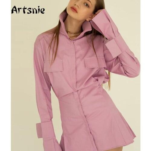 Модные платья-рубашки Artsnie China At AliExpress