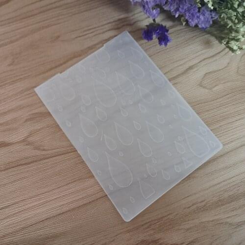 Raindrop Plastic Embossing Folders Scrapbooking For Card Making Supplies Album Paper Crafts Decoration