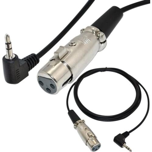 1.8 m 90° elbow 3.5 male pair card busbar condenser microphone cable 3.5SP male -XLR female