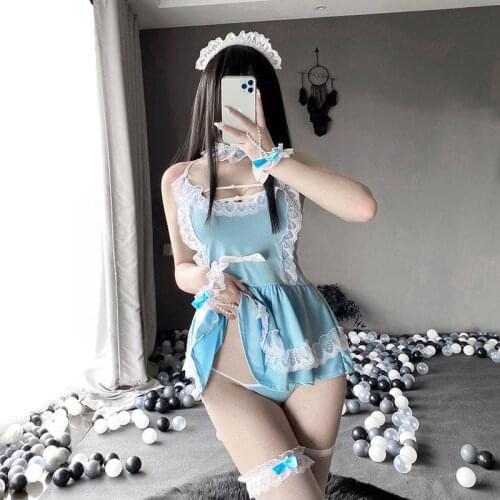 New Style Maid Outfit Cute Maid Outfit Sexy Suspender Skirt Uniform Suit Fantasy Lingerie Flight Attendant Uniform