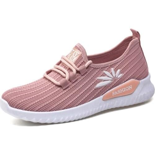 New Summer Women Casual Shoes Black Pink Platform Sneakers Breathable Non-slip Ladies Trainers Women Fabric Sports Shoes