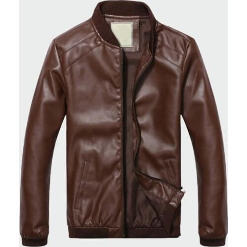 Mens Leather Jacket Classic Male PU Faux Thin Coats Motorcycle Coat Biker Jackets Mens Spring Autumn Brand Clothing ML010