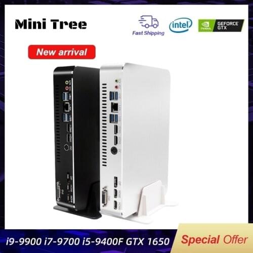 Mini Desktop Pc Intel Core i9 9900 i3 8100 i5 8400 Xeon E3-1231V3 GTX 1650 1*Lan HD2.0 DP DVI NVME 4K Dedicated Card Computer