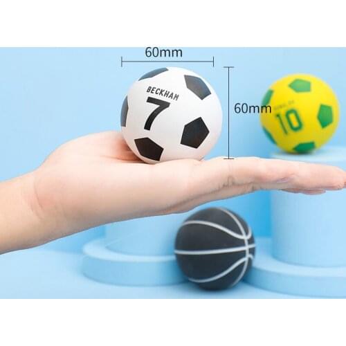 Mini cute high elastic 6cm small basketball hand grasping decompression toy elastic rubber wind sports football